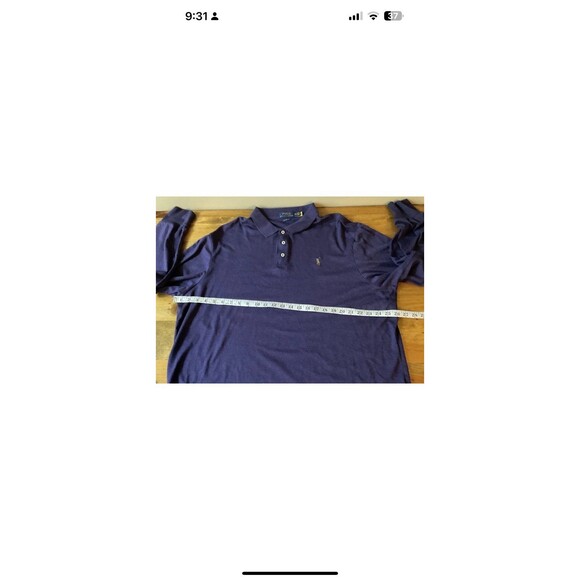 Polo Ralph Lauren Purple Long Sleeve Polo Shirt Men 2XL Embroidered Pony/Rugby - Picture 5 of 7